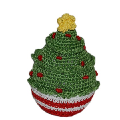 Knit Knacks Christmas Tree Organic Cotton Small Dog Toy