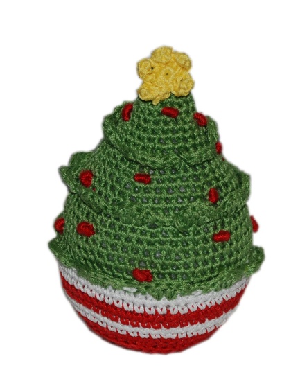 Knit Knacks Christmas Tree Organic Cotton Small Dog Toy