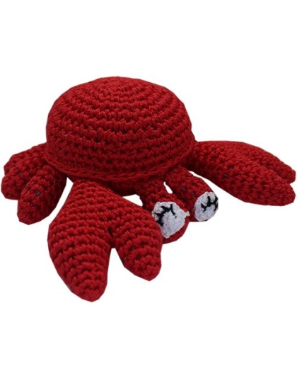 Knit Knacks Clawdious the Crab Organic Cotton Small Dog Toy