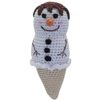 Knit Knacks Flake the Snowcone Organic Cotton Small Dog Toy