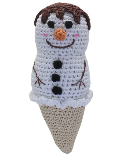 Knit Knacks Flake the Snowcone Organic Cotton Small Dog Toy