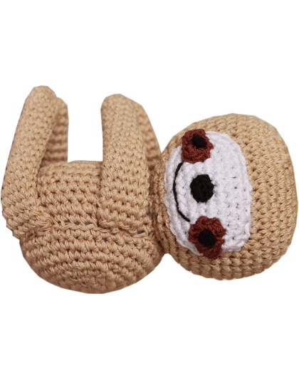 Knit Knacks Fraggles the Funny Baby Sloth Organic Cotton Small Dog Toy
