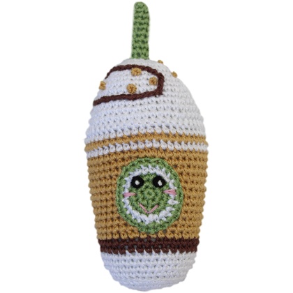 Knit Knacks Mocha Grande Organic Cotton Small Dog Toy