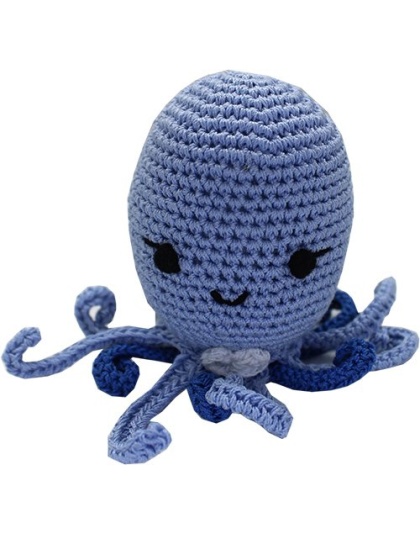 Knit Knacks Ollie the Octopus Organic Cotton Small Dog Toy