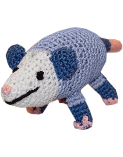 Knit Knacks Pookie the Possum Organic Cotton Small Dog Toy