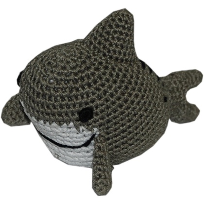 Knit Knacks Shark Organic Cotton Small Dog Toy