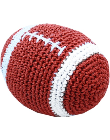 Knit Knacks Snap the Football Organic Cotton Small Dog Toy