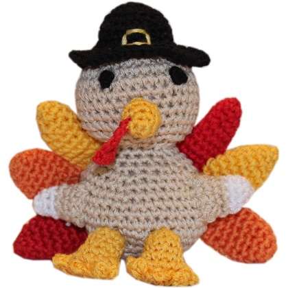 Knit Knacks Tom the Turkey Organic Cotton Small Dog Toy