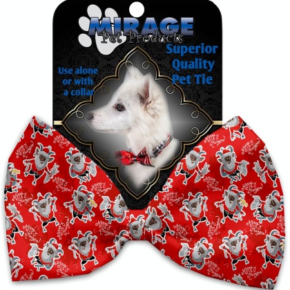 Krampus Pet Bow Tie Collar Accessory with Velcro