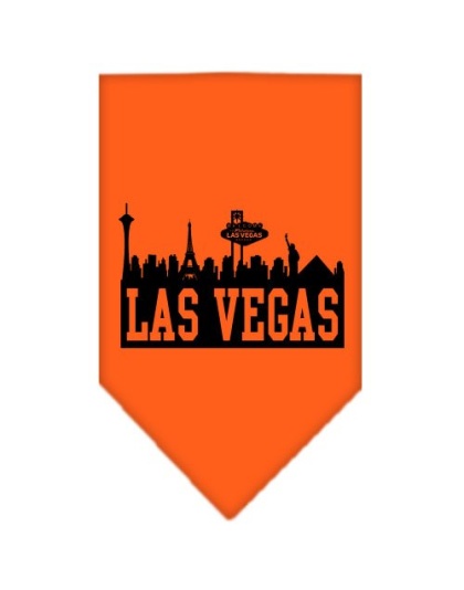 Las Vegas Skyline Screen Print Bandana Orange Large