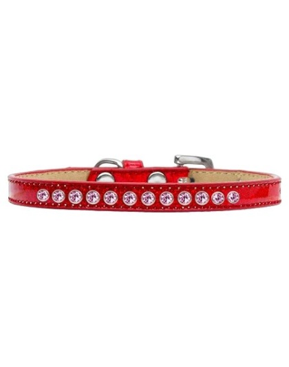 Light Pink Crystal Size 10 Red Puppy Ice Cream Collar