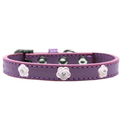 Light Pink Rose Widget Dog Collar Lavender Size 10