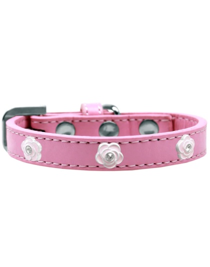 Light Pink Rose Widget Dog Collar Light Pink Size 10