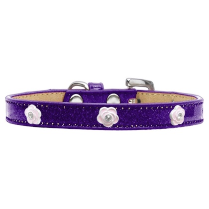 Light Pink Rose Widget Dog Collar Purple Ice Cream Size 10