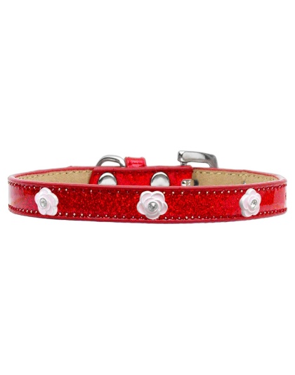 Light Pink Rose Widget Dog Collar Red Ice Cream Size 10
