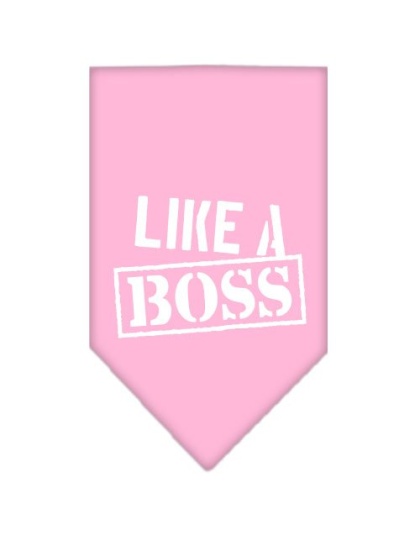 Like a Boss Screen Print Bandana Light Pink Large