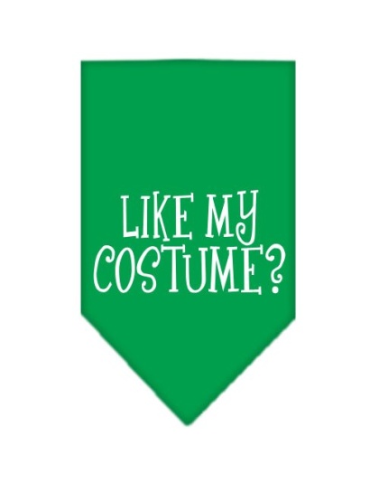 Like my costume? Screen Print Bandana Emerald Green Large