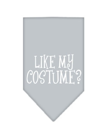 Like my costume? Screen Print Bandana Grey Large