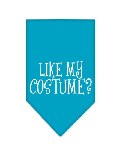 Like my costume? Screen Print Bandana Turquoise Large