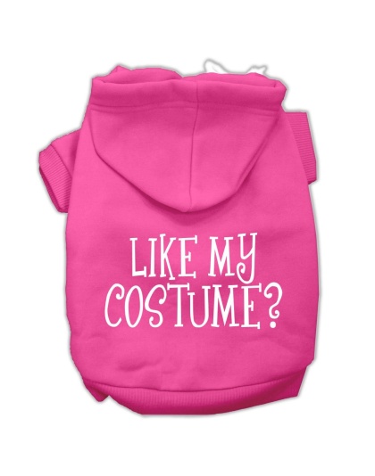 Like my costume? Screen Print Pet Hoodies Bright Pink Size L