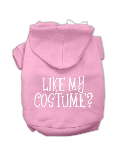 Like my costume? Screen Print Pet Hoodies Light Pink Size L