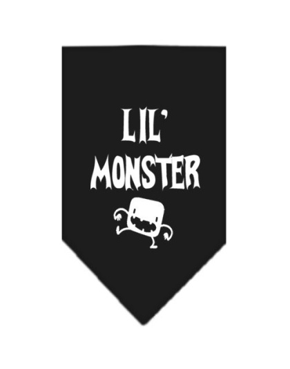 Lil Monster Screen Print Bandana Black Large