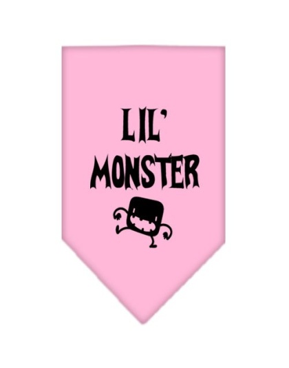 Lil Monster Screen Print Bandana Light Pink Large