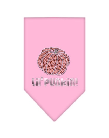 Lil Punkin Rhinestone Bandana Light Pink Large