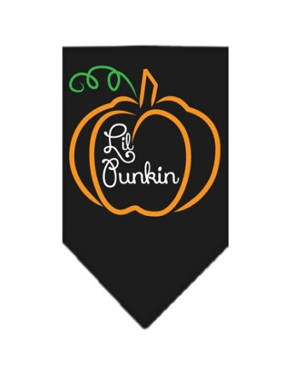 Lil Punkin Screen Print Bandana Black Large