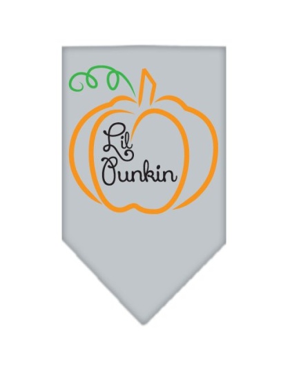 Lil Punkin Screen Print Bandana Grey Large