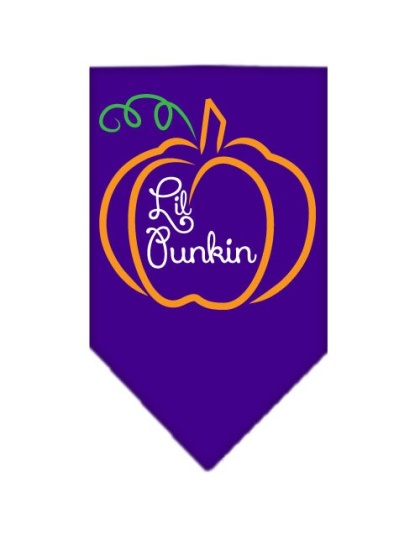 Lil Punkin Screen Print Bandana Purple Large