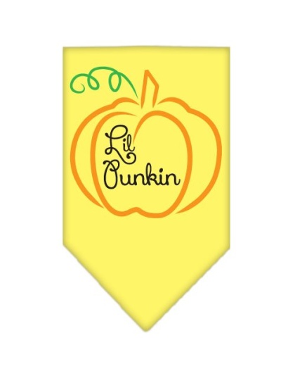 Lil Punkin Screen Print Bandana Yellow Large