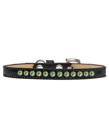 Lime Green Crystal Size 10 Black Puppy Ice Cream Collar
