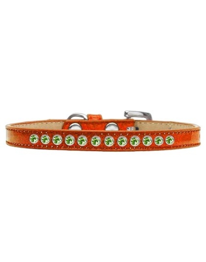 Lime Green Crystal Size 10 Orange Puppy Ice Cream Collar