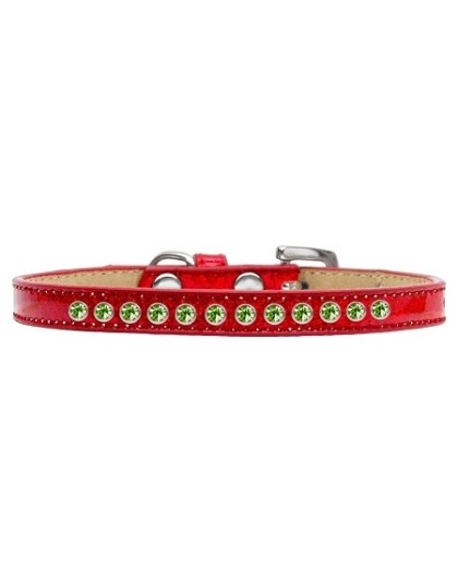 Lime Green Crystal Size 10 Red Puppy Ice Cream Collar
