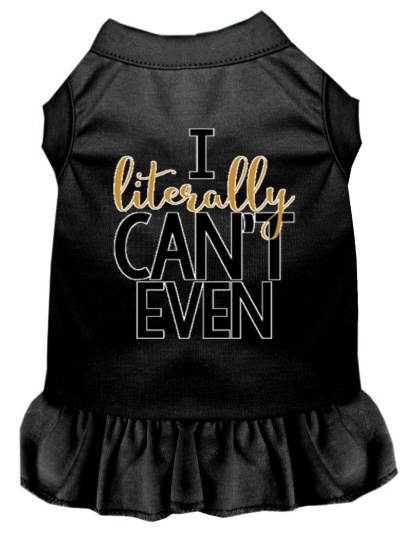 Literally Can't Even Screen Print Dog Dress Black 4X (22)