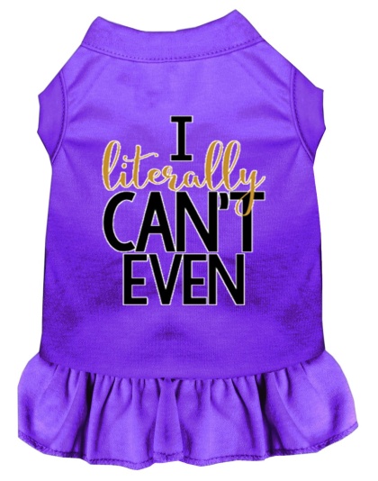 Literally Can't Even Screen Print Dog Dress Purple 4X (22)