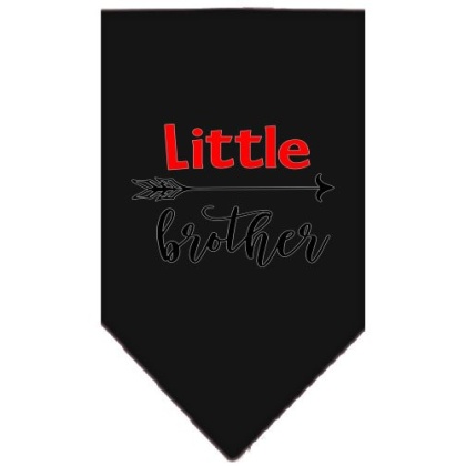 Little Brother Screen Print Bandana Black Large