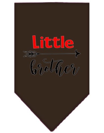 Little Brother Screen Print Bandana Cocoa Large