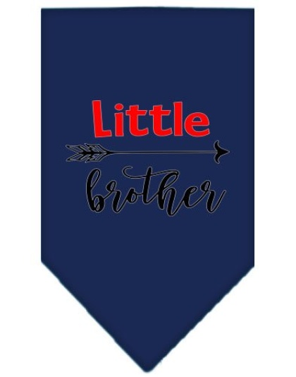 Little Brother Screen Print Bandana Navy Blue large