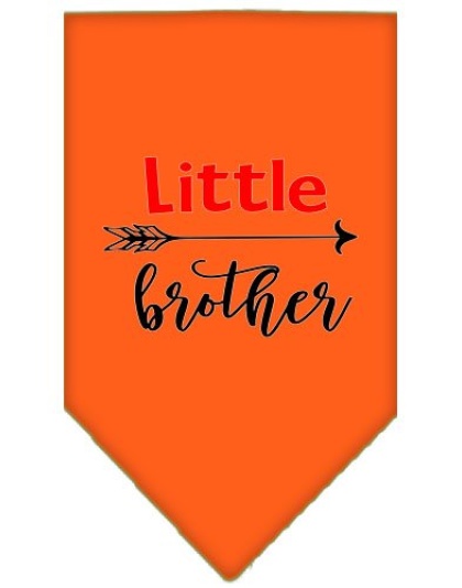 Little Brother Screen Print Bandana Orange Large