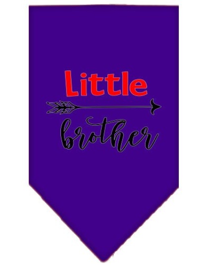 Little Brother Screen Print Bandana Purple Large