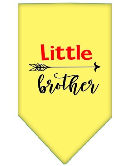 Little Brother Screen Print Bandana Yellow Large