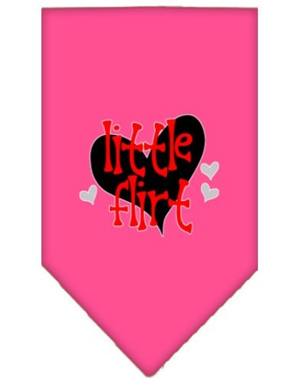 Little Flirt Screen Print Bandana Bright Pink Large