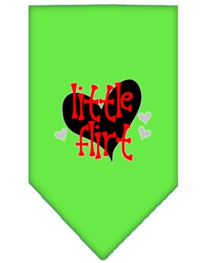 Little Flirt Screen Print Bandana Lime Green Large