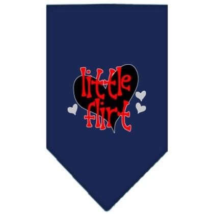 Little Flirt Screen Print Bandana Navy Blue large