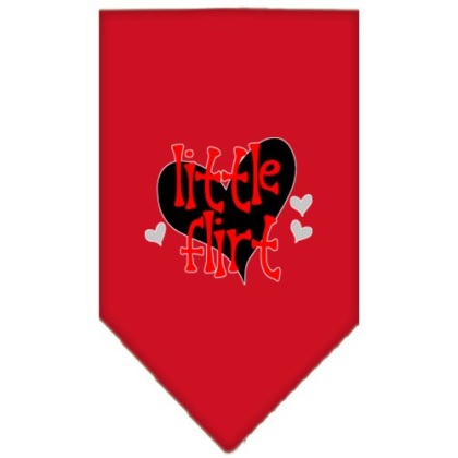 Little Flirt Screen Print Bandana Red Large