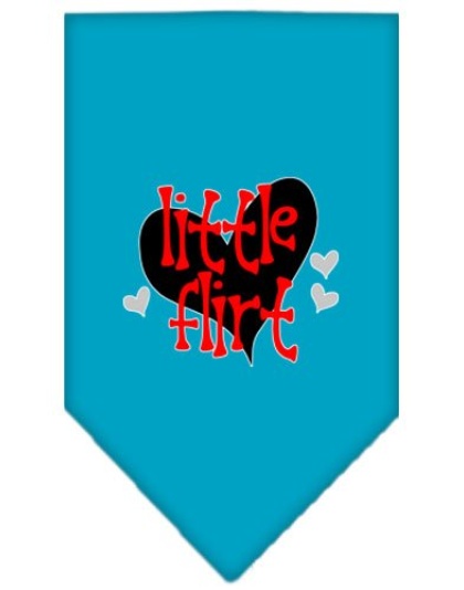 Little Flirt Screen Print Bandana Turquoise Large