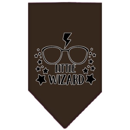 Little Wizard Screen Print Bandana Cocoa Large