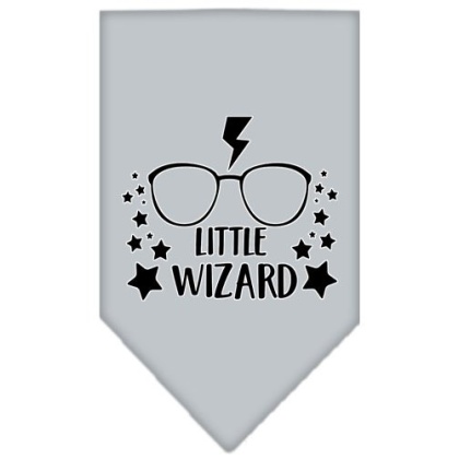 Little Wizard Screen Print Bandana Grey Large